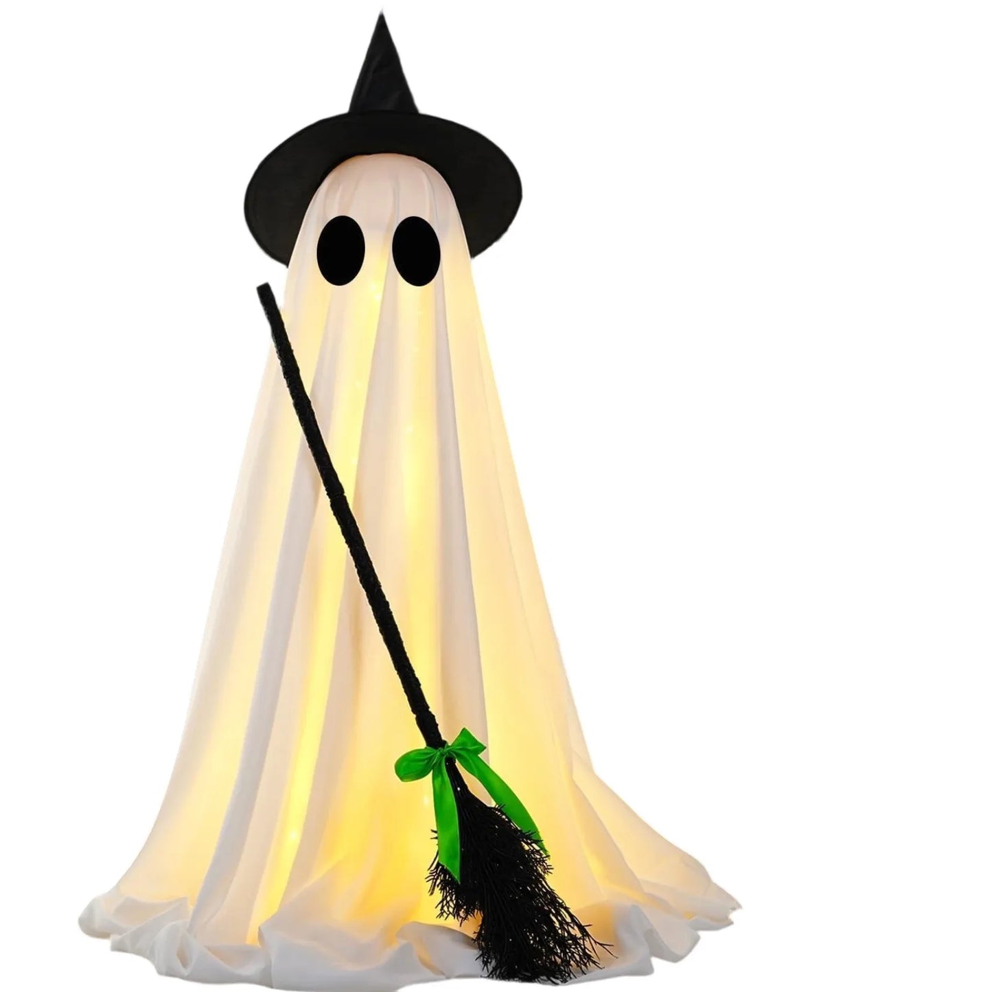 Halloween dekoration - Spöke med häxkvast