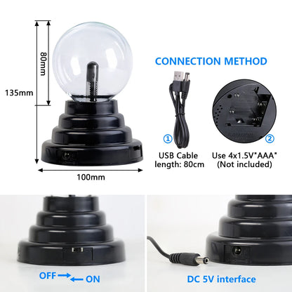 Magic Crystal Plasma Ball Lamp - Unik Dekoration & Rolig Gadget