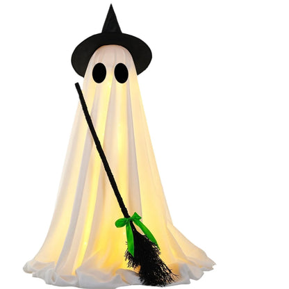 Halloween dekoration - Spöke med häxkvast