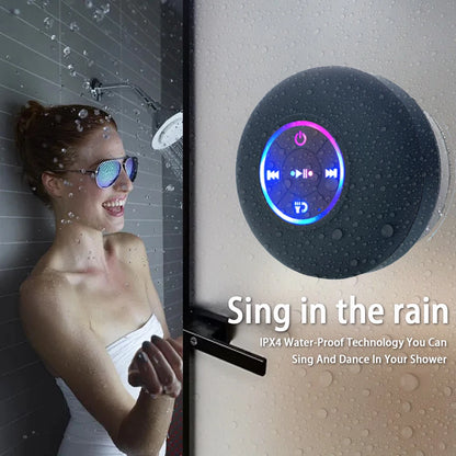 Portabel LED Bluetooth Högtalare - Vattentät med sugpropp för badrum & utomhus