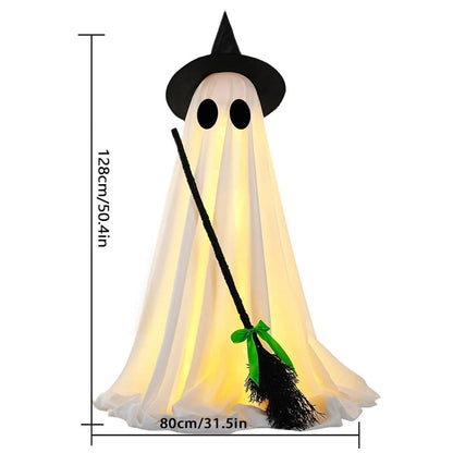 Halloween dekoration - Spöke med häxkvast